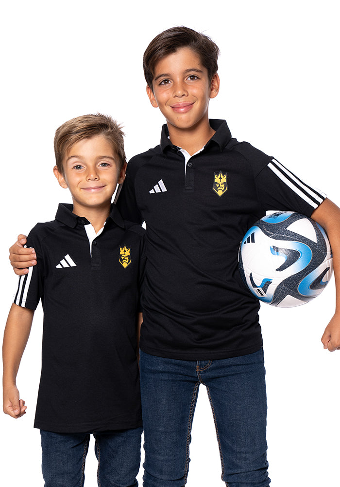 Kings League Fanwear Polo für Jungen Schwarz-Weiß